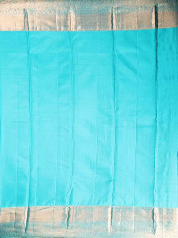 Red Pure Kanchipuram Bridal Silk Saree with Floral Design on the Body with Contrast Zari Border - Diadem