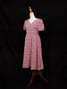 Pink Gown Adorned with Small Floral Designs - Diadem
