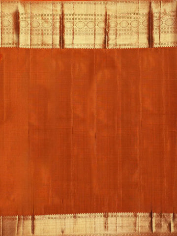 Dark Green Pure Kanchipuram Bridal Silk Saree with Floral Motif on the body and Contrast Zari Border - Diadem