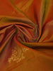 Brown Pure Kanchipuram Bridal Silk Saree with Floral Motif on the Body with Zari Border - Diadem