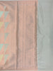 Peach Pastel Geometric Design Semi Tissue Saree - Diadem