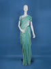 Aqua Green With Designed Border Cotton Saree - Diadem