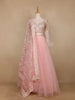 Pastel Pink Floral Designed Bridesmaid Lehenga - Diadem