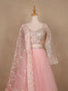 Pastel Pink Floral Designed Bridesmaid Lehenga - Diadem