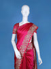 Queen Pink Floral Designed Bridal Banarasi Silk Saree - Diadem