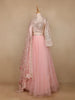 Pastel Pink Floral Designed Bridesmaid Lehenga - Diadem
