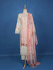 Baby Pink Floral Embroidery Cotton Salwar Suit - Diadem
