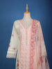 Baby Pink Floral Embroidery Cotton Salwar Suit - Diadem
