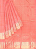 Orange Pure Kanchipuram Bridal Silk Saree with Floral Motif on the Body and Zari Border - Diadem