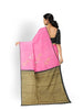 Pink Pure Kanchipuram Bridal Silk Saree with Butterfly Motif on the body without Border - Diadem