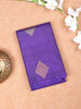 Violet Pure Kanchipuram Silk Saree with Diamond Motif on the Body and without Border - Diadem