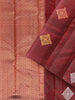 Maroon Pure Kanchipuram Pattu Saree with Zari Butta on the body and Without Border - Diadem