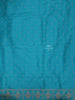 Teal Blue Semi Tussar Silk Saree with Small Flower Motif on the Body and without Border - Diadem