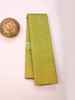 Lime Green Pure Kanchipuram Bridal Silk Saree with Zari Brocade on the body and Zari Border - Diadem