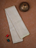White Pure Kanchipuram Bridal Silk Saree with Floral Motifs on the Body with Matching Border - Diadem