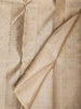 White Pure Kanchipuram Bridal Silk Saree with Floral Motifs on the Body with Matching Border - Diadem