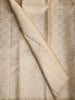 White Pure Kanchipuram Bridal Silk Saree with Checks Pattern on the Body with Matching Border - Diadem