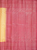 Yellow Pure Kanchipuram Silk Saree with Floral Designs on the Body and with Contrast Border - Diadem