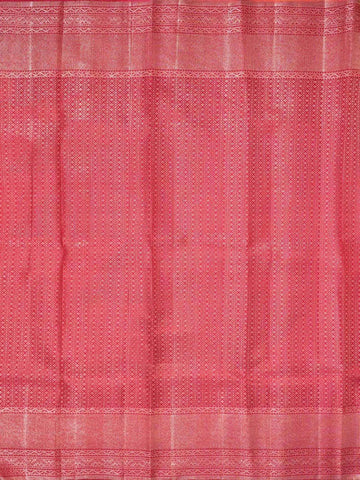 Yellow Pure Kanchipuram Silk Saree with Floral Designs on the Body and with Contrast Border - Diadem