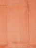Orange Pure Kanchipuram Bridal Silk Saree with Floral Jacquard Design on the Body with Matching Border - Diadem