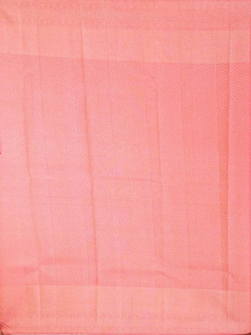 Orange Pure Kanchipuram Bridal Silk Saree with Floral Jacquard Design on the Body with Matching Border - Diadem