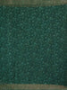 Green Banarasi Saree with Flower and Leaf Design on the Body with Zari Border - Diadem