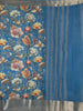 Blue Banarasi Silk Saree with Floral Jacquard Design on the Body with Zari Border - Diadem