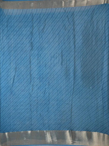 Blue Banarasi Silk Saree with Floral Jacquard Design on the Body with Zari Border - Diadem