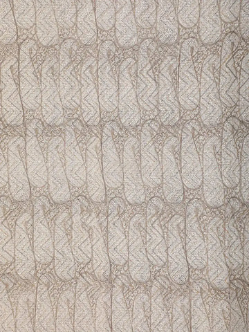 Beige Chanderi Silk with Paisley Pattern on the Body with Matching Border - Diadem