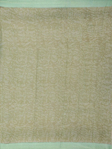 Mint Green Chanderi Silk Saree with Paisley and Floral Prints on the Body with Designed Border - Diadem