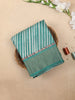 Green Chanderi Silk Saree with Stipes Design on the Body with Matching Border - Diadem