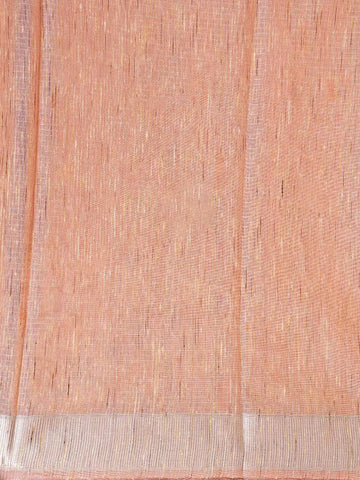 Pink Semi Banarasi Saree with Floral Design on the body with Zari Border - Diadem