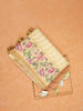 Beige Tussar Silk Saree with Designed Stripe Pattern on the Body and with Floral Border - Diadem