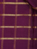 Dark Purple Checked Designs Pure Kanchipuram Silk Saree - Diadem