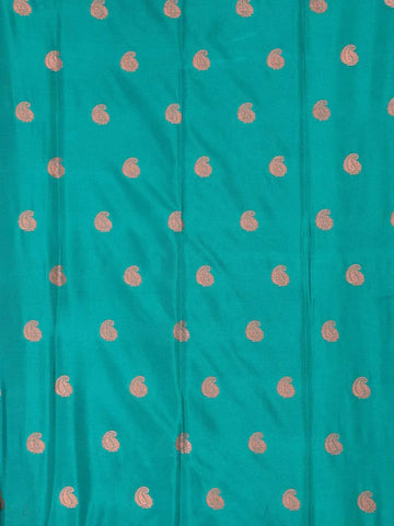 Red Art Silk Saree with Paisley Motif on the body and Contrast Zari Border - Diadem