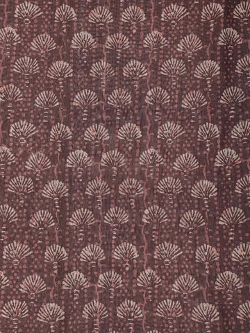 Wine Chanderi Silk Saree with Scallop Shell Design on the Body with Matching Border - Diadem