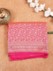 Pink Banarasi Saree with Floral Motifs & Zari Border - Diadem