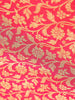 Pink Banarasi Saree with Floral Motifs & Zari Border - Diadem