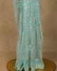 Sky Blue Sequin Embroidery Designed Net Saree - Diadem