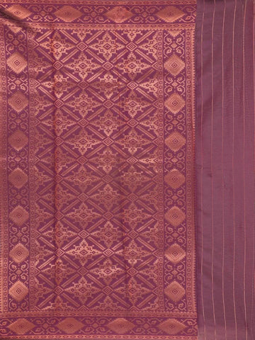 Cream Art Silk Saree with Illusion Design on the Body with Contrast Zari Border - Diadem