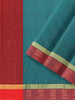 Green Arani Silk Saree with Zari Butta on the Body and Contrast Border - Diadem