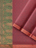 Purple Cotton Saree with Design Motif on the body and Thread Border - Diadem