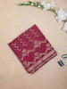 Wine Semi Tussar Silk Saree with Arrow Design on the Body with Designed Border - Diadem