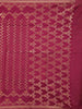 Wine Semi Tussar Silk Saree with Arrow Design on the Body with Designed Border - Diadem