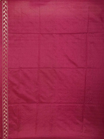 Wine Semi Tussar Silk Saree with Arrow Design on the Body with Designed Border - Diadem