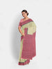 Sandal Semi Tussar Silk Saree with Design Prints on the body and Printed Border - Diadem
