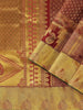 Brown Pure Kanchipuram Bridal Silk Saree with Paisley Motif on the body and Dense Zari Border - Diadem