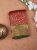 Maroon Pure Kanchipuram Bridal Silk Saree with Paisley and Floral Motif on the Body with Designed Border - Diadem