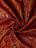 Maroon Pure Kanchipuram Bridal Silk Saree with Paisley and Floral Motif on the Body with Designed Border - Diadem