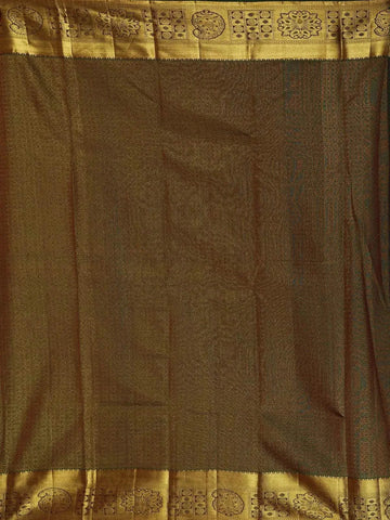 Maroon Pure Kanchipuram Bridal Silk Saree with Paisley and Floral Motif on the Body with Designed Border - Diadem